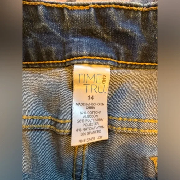 Time and Tru denim Bermuda shorts size 14 - Picture 7 of 7
